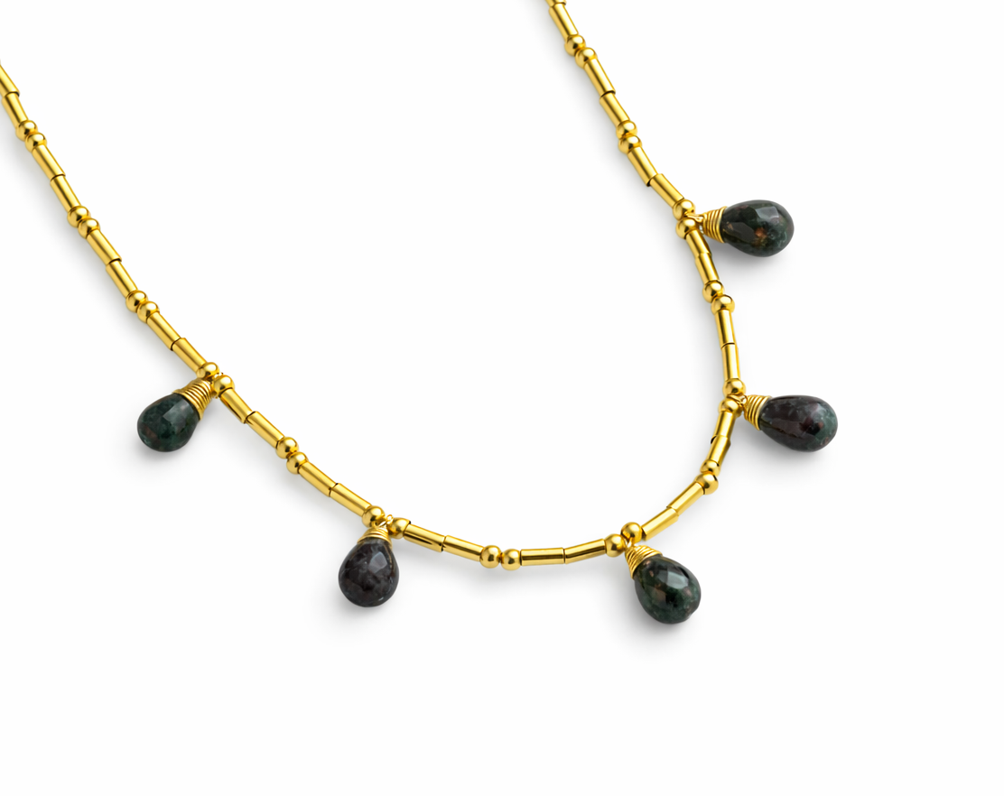 Emerald Drop Choker Necklace - Limited Series