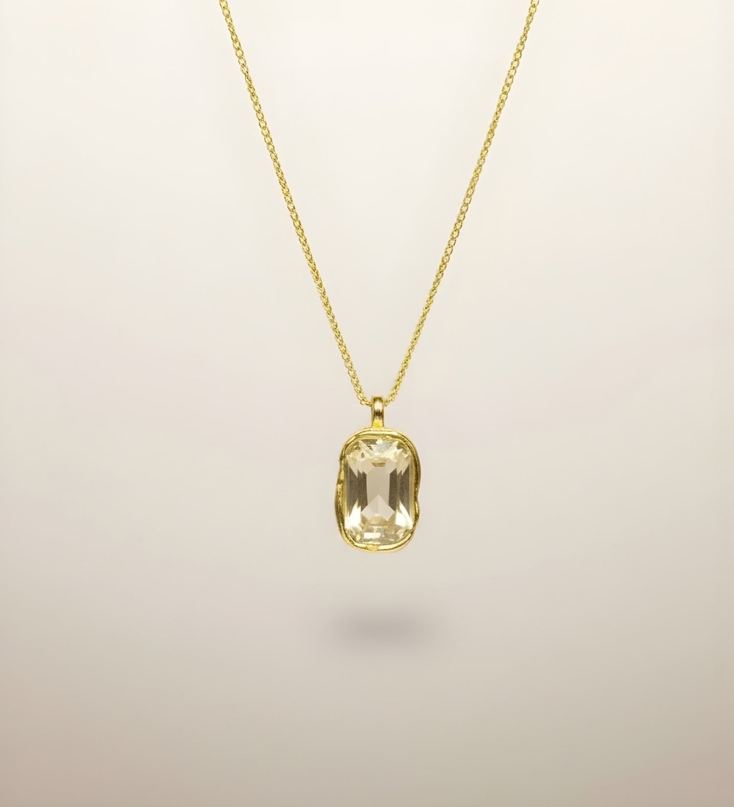 Moissanite Pendant - Pale Green