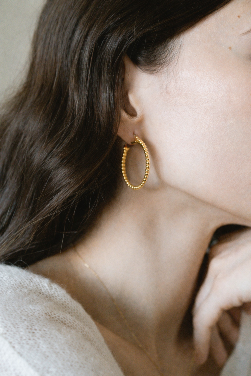 Bead Hoops - 3.5 cm